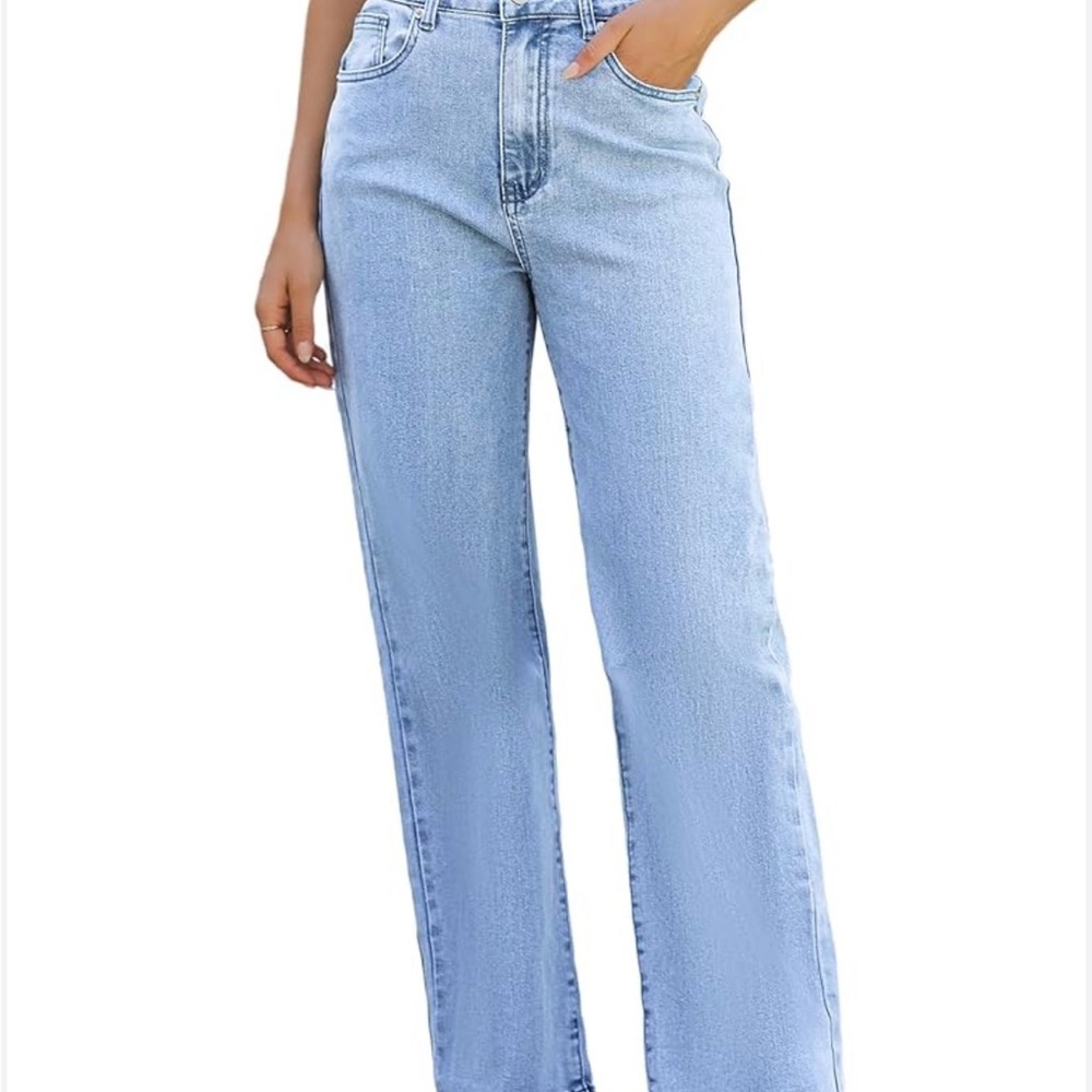 Light Blue Women's Wide Leg Jeans